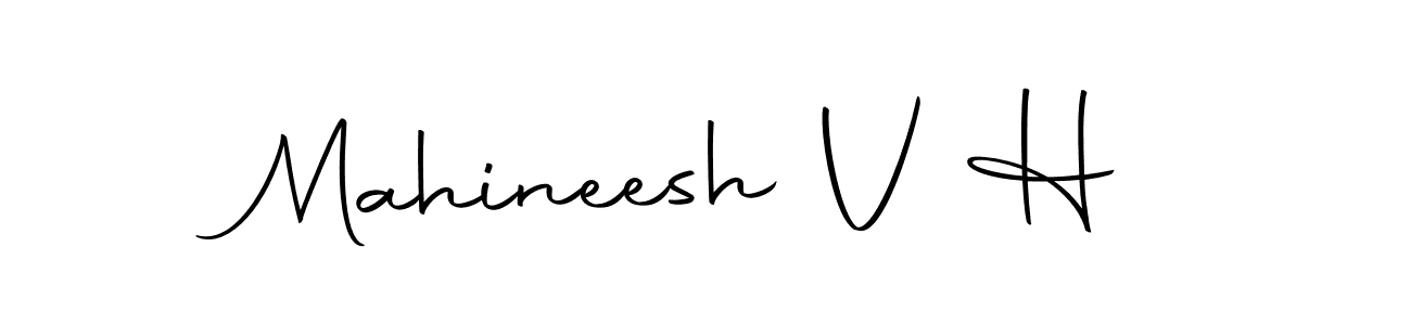 Make a beautiful signature design for name Mahineesh V H. With this signature (Autography-DOLnW) style, you can create a handwritten signature for free. Mahineesh V H signature style 10 images and pictures png