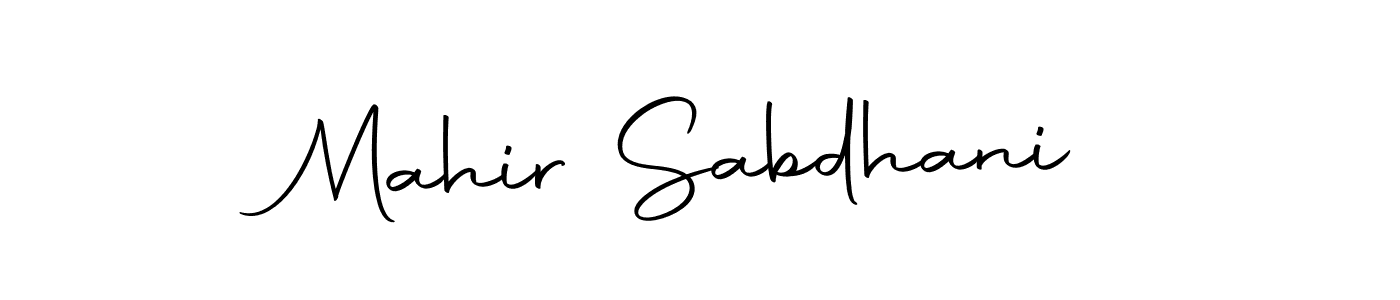 Design your own signature with our free online signature maker. With this signature software, you can create a handwritten (Autography-DOLnW) signature for name Mahir Sabdhani. Mahir Sabdhani signature style 10 images and pictures png