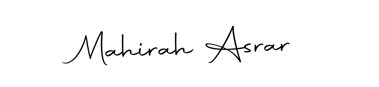 Create a beautiful signature design for name Mahirah Asrar. With this signature (Autography-DOLnW) fonts, you can make a handwritten signature for free. Mahirah Asrar signature style 10 images and pictures png