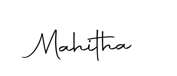 Create a beautiful signature design for name Mahitha. With this signature (Autography-DOLnW) fonts, you can make a handwritten signature for free. Mahitha signature style 10 images and pictures png