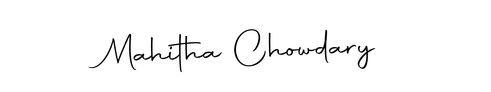 Make a beautiful signature design for name Mahitha Chowdary. Use this online signature maker to create a handwritten signature for free. Mahitha Chowdary signature style 10 images and pictures png