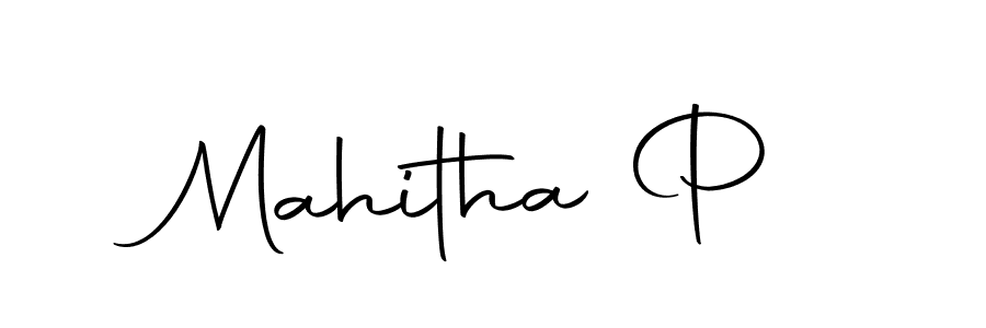 This is the best signature style for the Mahitha P name. Also you like these signature font (Autography-DOLnW). Mix name signature. Mahitha P signature style 10 images and pictures png