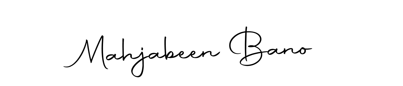 Create a beautiful signature design for name Mahjabeen Bano. With this signature (Autography-DOLnW) fonts, you can make a handwritten signature for free. Mahjabeen Bano signature style 10 images and pictures png