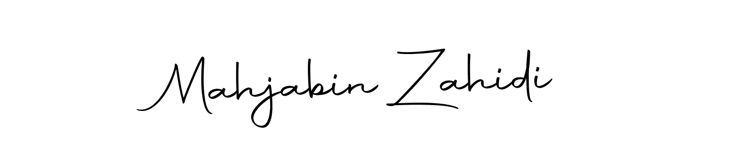 Make a short Mahjabin Zahidi signature style. Manage your documents anywhere anytime using Autography-DOLnW. Create and add eSignatures, submit forms, share and send files easily. Mahjabin Zahidi signature style 10 images and pictures png