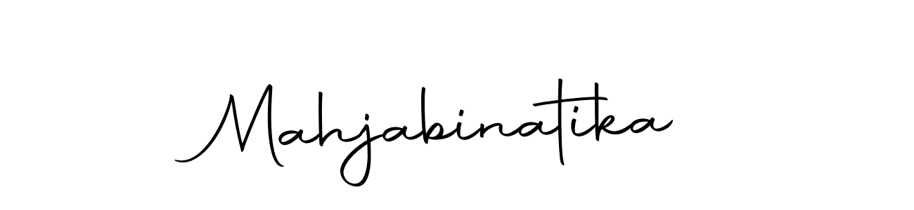 Design your own signature with our free online signature maker. With this signature software, you can create a handwritten (Autography-DOLnW) signature for name Mahjabinatika. Mahjabinatika signature style 10 images and pictures png