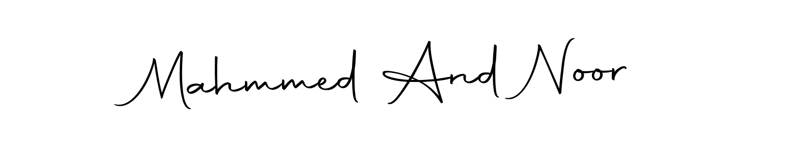 Make a beautiful signature design for name Mahmmed And Noor. With this signature (Autography-DOLnW) style, you can create a handwritten signature for free. Mahmmed And Noor signature style 10 images and pictures png