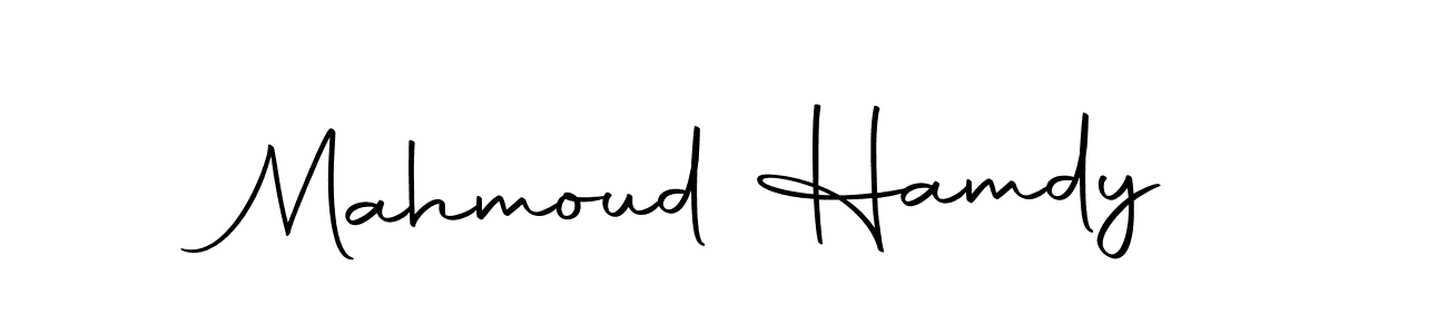 How to make Mahmoud Hamdy name signature. Use Autography-DOLnW style for creating short signs online. This is the latest handwritten sign. Mahmoud Hamdy signature style 10 images and pictures png