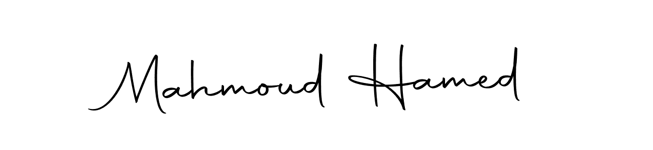 How to make Mahmoud Hamed name signature. Use Autography-DOLnW style for creating short signs online. This is the latest handwritten sign. Mahmoud Hamed signature style 10 images and pictures png