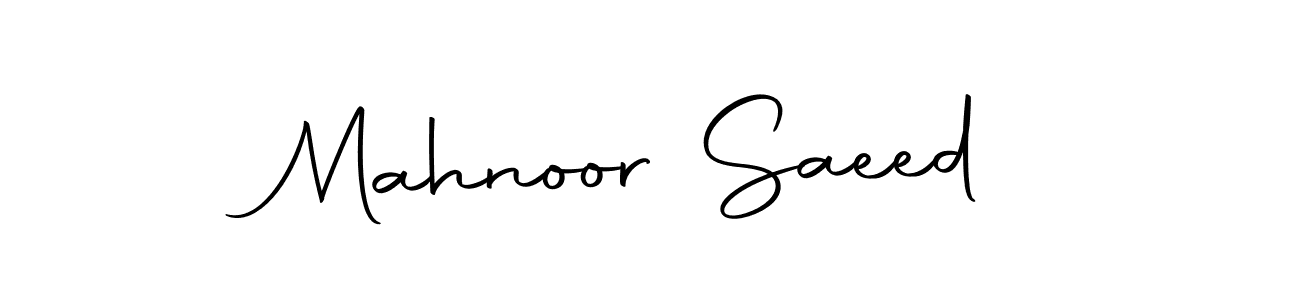 Create a beautiful signature design for name Mahnoor Saeed. With this signature (Autography-DOLnW) fonts, you can make a handwritten signature for free. Mahnoor Saeed signature style 10 images and pictures png