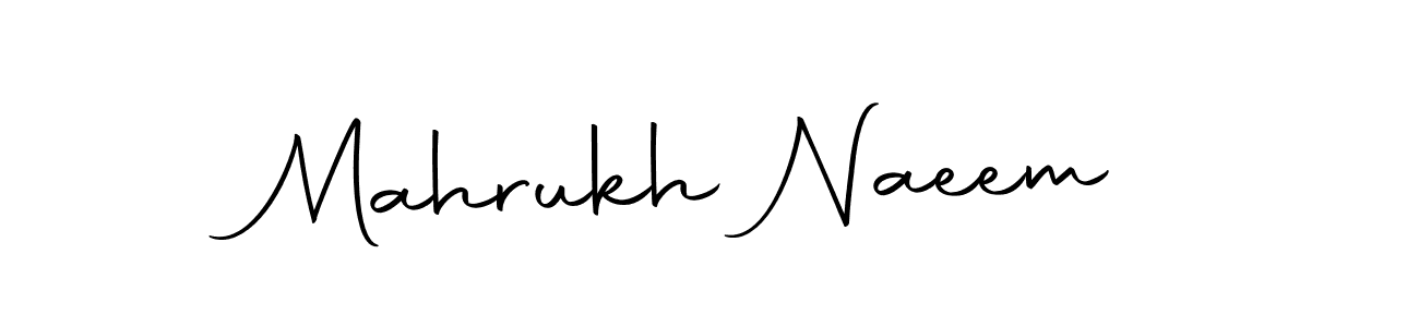 How to make Mahrukh Naeem name signature. Use Autography-DOLnW style for creating short signs online. This is the latest handwritten sign. Mahrukh Naeem signature style 10 images and pictures png