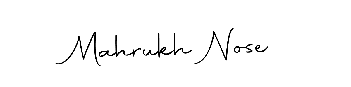 Create a beautiful signature design for name Mahrukh Nose. With this signature (Autography-DOLnW) fonts, you can make a handwritten signature for free. Mahrukh Nose signature style 10 images and pictures png