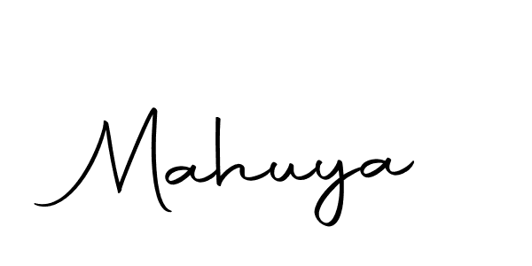 Use a signature maker to create a handwritten signature online. With this signature software, you can design (Autography-DOLnW) your own signature for name Mahuya. Mahuya signature style 10 images and pictures png