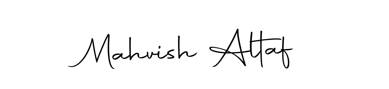 How to make Mahvish Altaf name signature. Use Autography-DOLnW style for creating short signs online. This is the latest handwritten sign. Mahvish Altaf signature style 10 images and pictures png