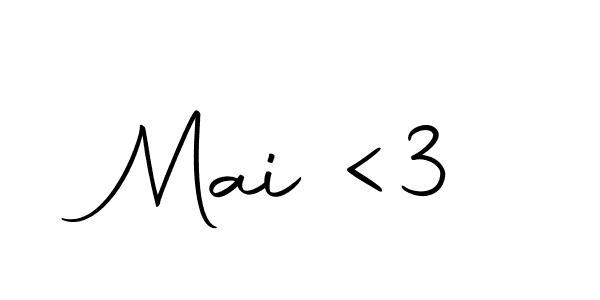 Mai <3 stylish signature style. Best Handwritten Sign (Autography-DOLnW) for my name. Handwritten Signature Collection Ideas for my name Mai <3. Mai <3 signature style 10 images and pictures png