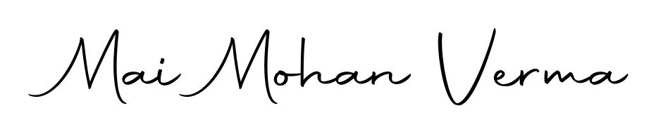 The best way (Autography-DOLnW) to make a short signature is to pick only two or three words in your name. For converting this name Mai Mohan Verma. Mai Mohan Verma signature style 10 images and pictures png