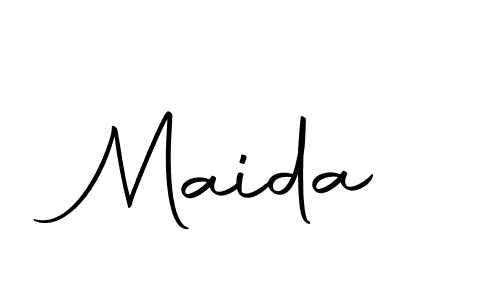 Make a beautiful signature design for name Maida. With this signature (Autography-DOLnW) style, you can create a handwritten signature for free. Maida signature style 10 images and pictures png