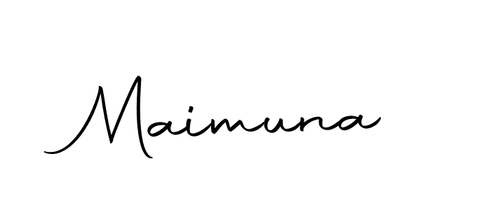 Design your own signature with our free online signature maker. With this signature software, you can create a handwritten (Autography-DOLnW) signature for name Maimuna. Maimuna signature style 10 images and pictures png