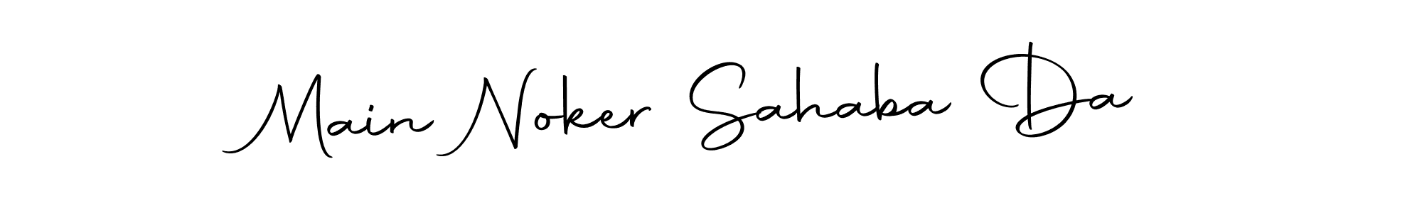 if you are searching for the best signature style for your name Main Noker Sahaba Da. so please give up your signature search. here we have designed multiple signature styles  using Autography-DOLnW. Main Noker Sahaba Da signature style 10 images and pictures png