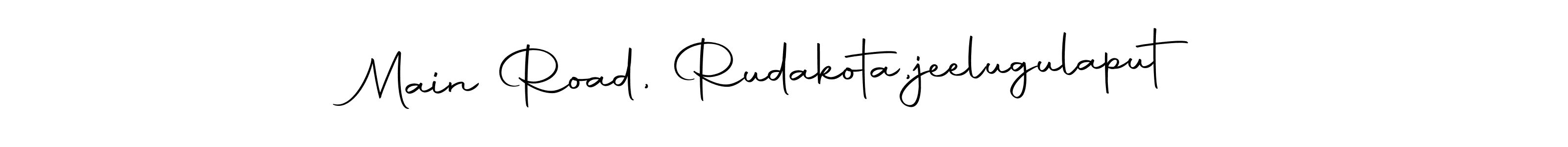 Once you've used our free online signature maker to create your best signature Autography-DOLnW style, it's time to enjoy all of the benefits that Main Road, Rudakota,jeelugulaput name signing documents. Main Road, Rudakota,jeelugulaput signature style 10 images and pictures png