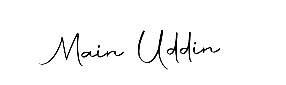 Use a signature maker to create a handwritten signature online. With this signature software, you can design (Autography-DOLnW) your own signature for name Main Uddin. Main Uddin signature style 10 images and pictures png