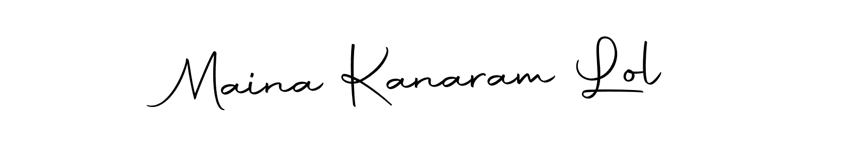 Create a beautiful signature design for name Maina Kanaram Lol. With this signature (Autography-DOLnW) fonts, you can make a handwritten signature for free. Maina Kanaram Lol signature style 10 images and pictures png