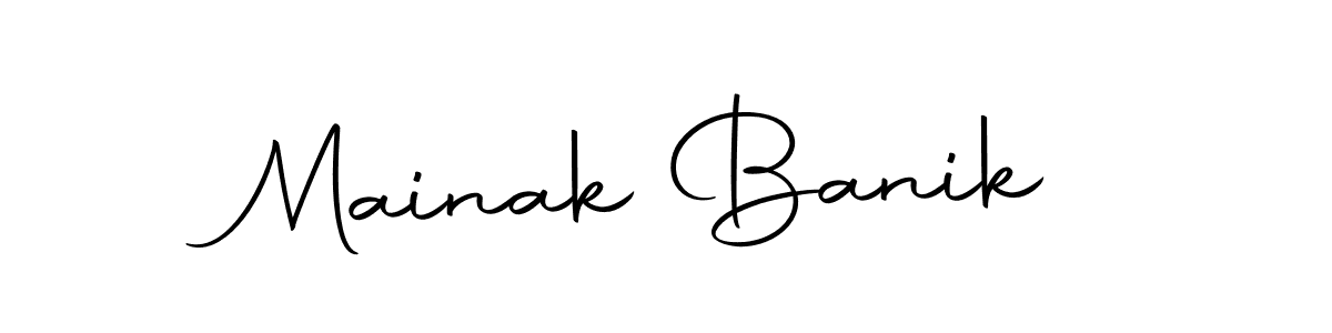 Use a signature maker to create a handwritten signature online. With this signature software, you can design (Autography-DOLnW) your own signature for name Mainak Banik. Mainak Banik signature style 10 images and pictures png