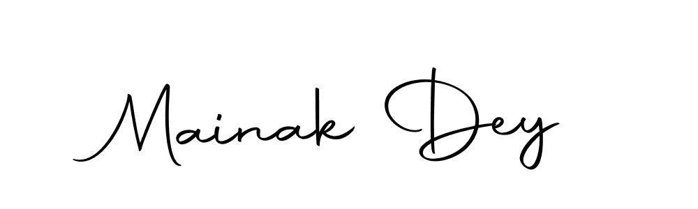 Design your own signature with our free online signature maker. With this signature software, you can create a handwritten (Autography-DOLnW) signature for name Mainak Dey. Mainak Dey signature style 10 images and pictures png