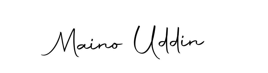 Create a beautiful signature design for name Maino Uddin. With this signature (Autography-DOLnW) fonts, you can make a handwritten signature for free. Maino Uddin signature style 10 images and pictures png