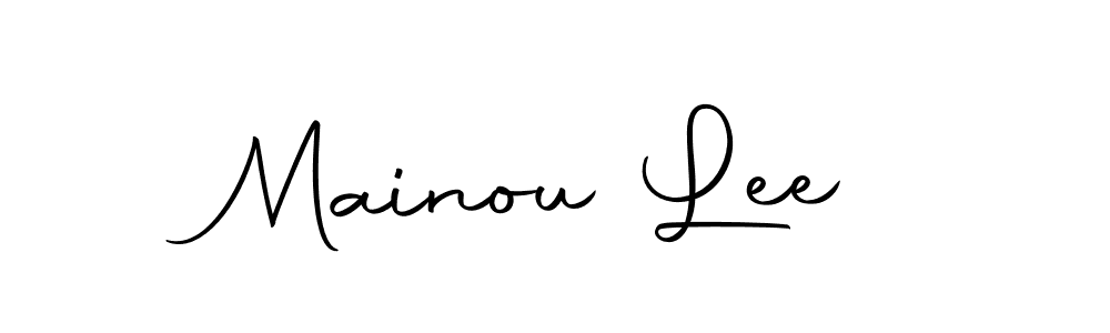 The best way (Autography-DOLnW) to make a short signature is to pick only two or three words in your name. The name Mainou Lee include a total of six letters. For converting this name. Mainou Lee signature style 10 images and pictures png