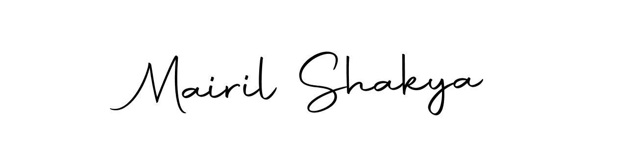 You should practise on your own different ways (Autography-DOLnW) to write your name (Mairil Shakya) in signature. don't let someone else do it for you. Mairil Shakya signature style 10 images and pictures png
