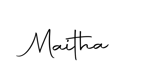 Make a beautiful signature design for name Maitha. With this signature (Autography-DOLnW) style, you can create a handwritten signature for free. Maitha signature style 10 images and pictures png