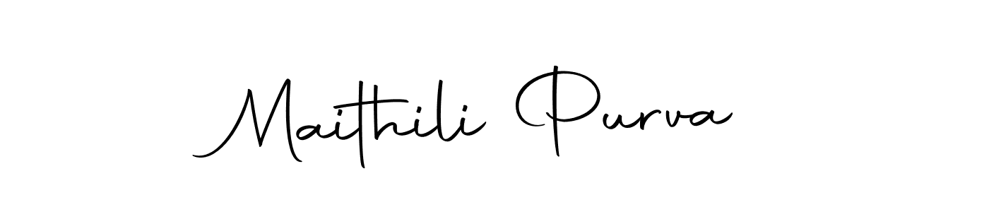Make a beautiful signature design for name Maithili Purva. With this signature (Autography-DOLnW) style, you can create a handwritten signature for free. Maithili Purva signature style 10 images and pictures png