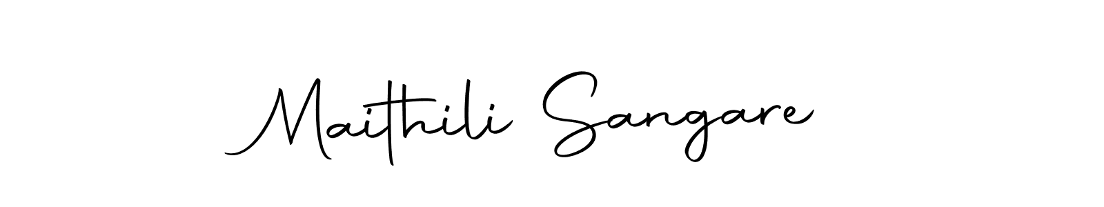How to make Maithili Sangare name signature. Use Autography-DOLnW style for creating short signs online. This is the latest handwritten sign. Maithili Sangare signature style 10 images and pictures png