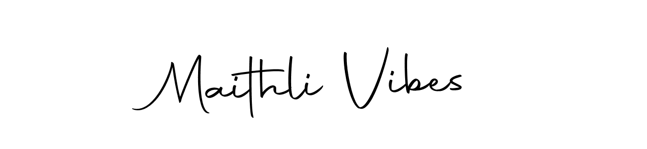 Design your own signature with our free online signature maker. With this signature software, you can create a handwritten (Autography-DOLnW) signature for name Maithli Vibes. Maithli Vibes signature style 10 images and pictures png