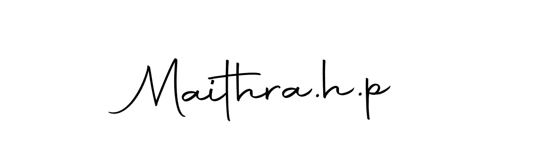 Design your own signature with our free online signature maker. With this signature software, you can create a handwritten (Autography-DOLnW) signature for name Maithra.h.p. Maithra.h.p signature style 10 images and pictures png