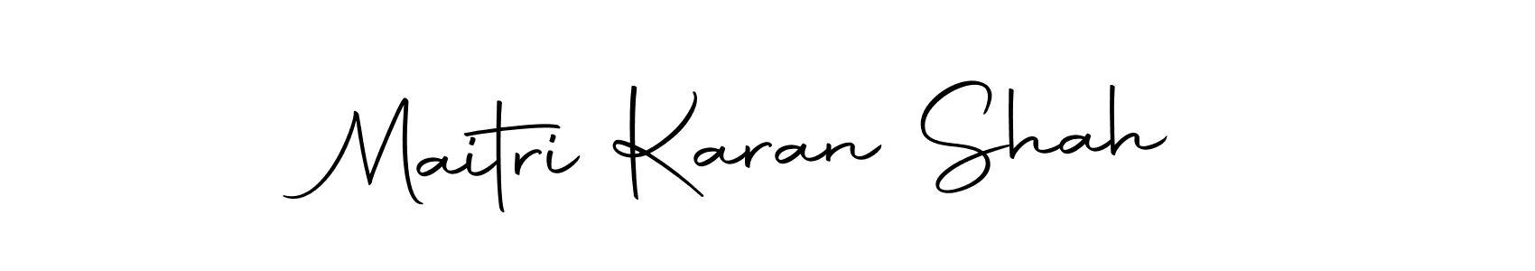 Design your own signature with our free online signature maker. With this signature software, you can create a handwritten (Autography-DOLnW) signature for name Maitri Karan Shah. Maitri Karan Shah signature style 10 images and pictures png