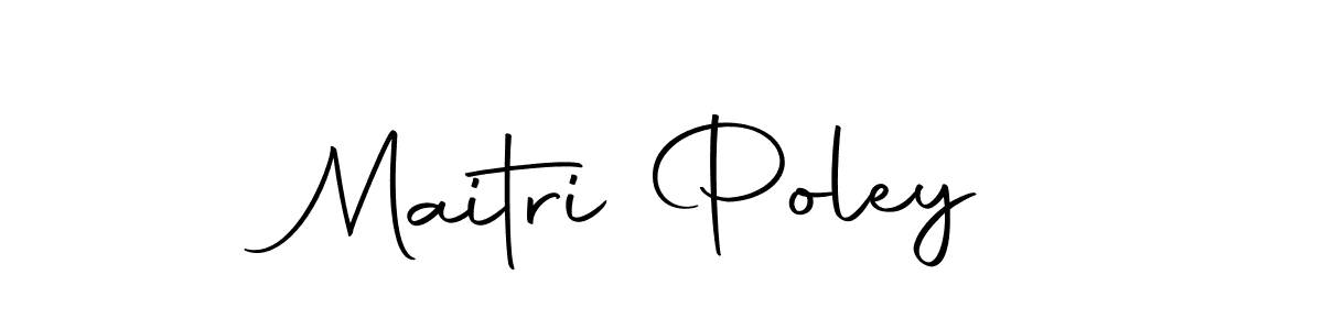 Make a beautiful signature design for name Maitri Poley. Use this online signature maker to create a handwritten signature for free. Maitri Poley signature style 10 images and pictures png