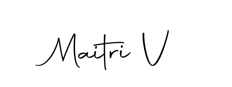 You can use this online signature creator to create a handwritten signature for the name Maitri V. This is the best online autograph maker. Maitri V signature style 10 images and pictures png