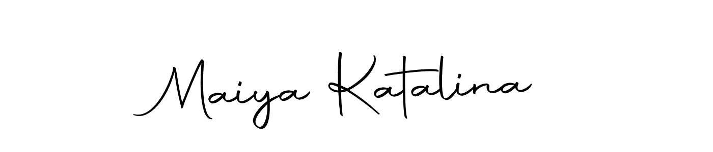 Design your own signature with our free online signature maker. With this signature software, you can create a handwritten (Autography-DOLnW) signature for name Maiya Katalina. Maiya Katalina signature style 10 images and pictures png