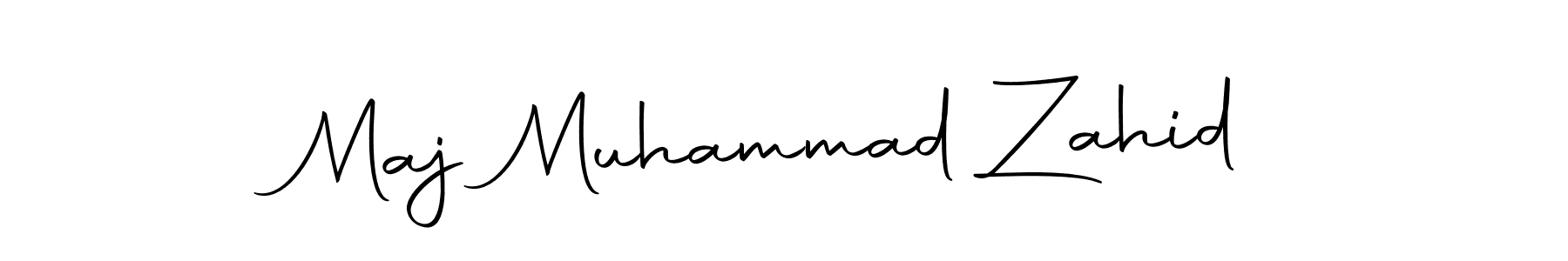 Create a beautiful signature design for name Maj Muhammad Zahid. With this signature (Autography-DOLnW) fonts, you can make a handwritten signature for free. Maj Muhammad Zahid signature style 10 images and pictures png