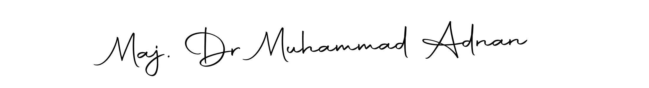 You should practise on your own different ways (Autography-DOLnW) to write your name (Maj. Dr Muhammad Adnan) in signature. don't let someone else do it for you. Maj. Dr Muhammad Adnan signature style 10 images and pictures png