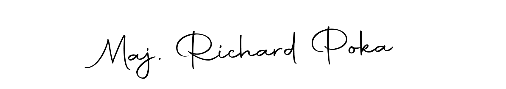 Similarly Autography-DOLnW is the best handwritten signature design. Signature creator online .You can use it as an online autograph creator for name Maj. Richard Poka. Maj. Richard Poka signature style 10 images and pictures png