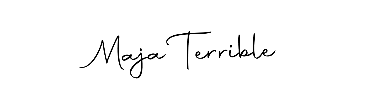 Maja Terrible stylish signature style. Best Handwritten Sign (Autography-DOLnW) for my name. Handwritten Signature Collection Ideas for my name Maja Terrible. Maja Terrible signature style 10 images and pictures png