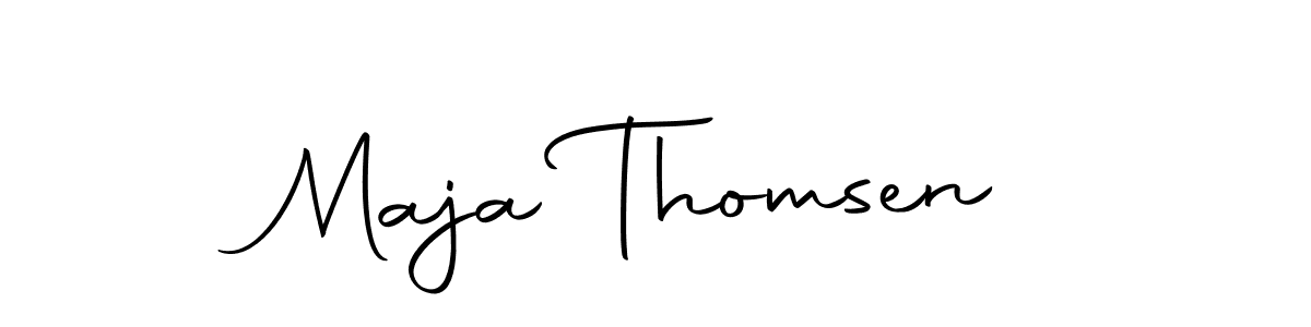 You can use this online signature creator to create a handwritten signature for the name Maja Thomsen. This is the best online autograph maker. Maja Thomsen signature style 10 images and pictures png
