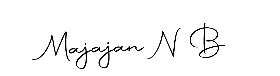 Majajan N B stylish signature style. Best Handwritten Sign (Autography-DOLnW) for my name. Handwritten Signature Collection Ideas for my name Majajan N B. Majajan N B signature style 10 images and pictures png
