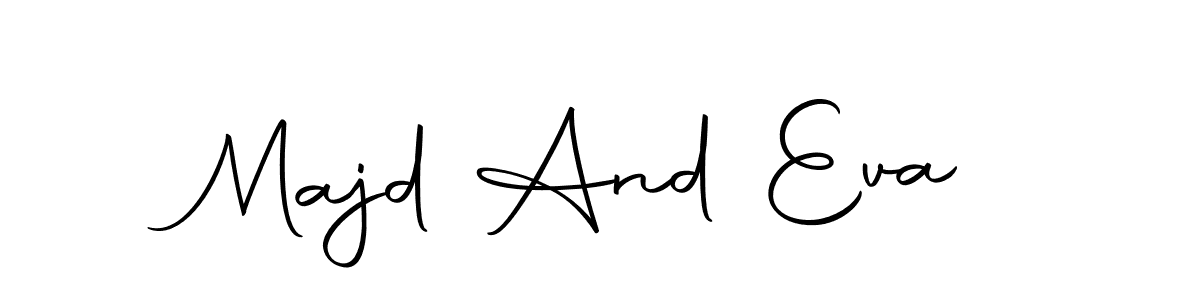 Majd And Eva stylish signature style. Best Handwritten Sign (Autography-DOLnW) for my name. Handwritten Signature Collection Ideas for my name Majd And Eva. Majd And Eva signature style 10 images and pictures png