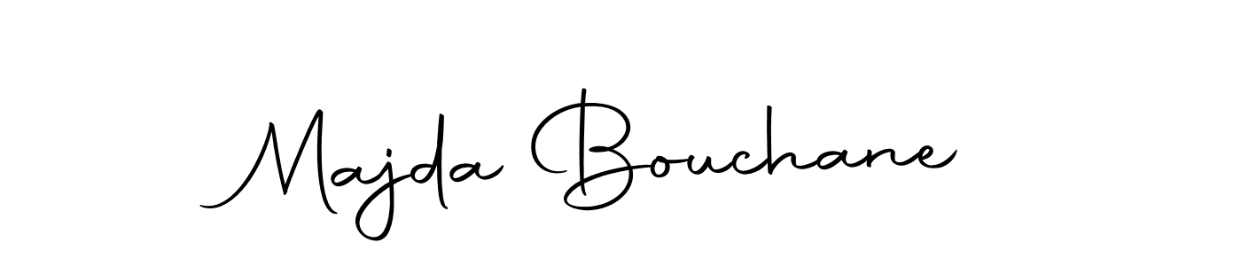 How to make Majda Bouchane name signature. Use Autography-DOLnW style for creating short signs online. This is the latest handwritten sign. Majda Bouchane signature style 10 images and pictures png