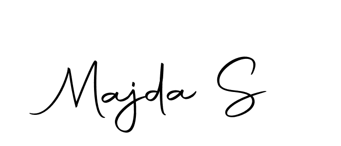 This is the best signature style for the Majda S name. Also you like these signature font (Autography-DOLnW). Mix name signature. Majda S signature style 10 images and pictures png