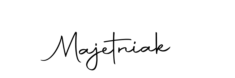 Design your own signature with our free online signature maker. With this signature software, you can create a handwritten (Autography-DOLnW) signature for name Majetniak. Majetniak signature style 10 images and pictures png