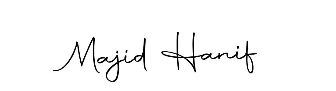 How to make Majid Hanif name signature. Use Autography-DOLnW style for creating short signs online. This is the latest handwritten sign. Majid Hanif signature style 10 images and pictures png